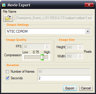 AVI Dialog box