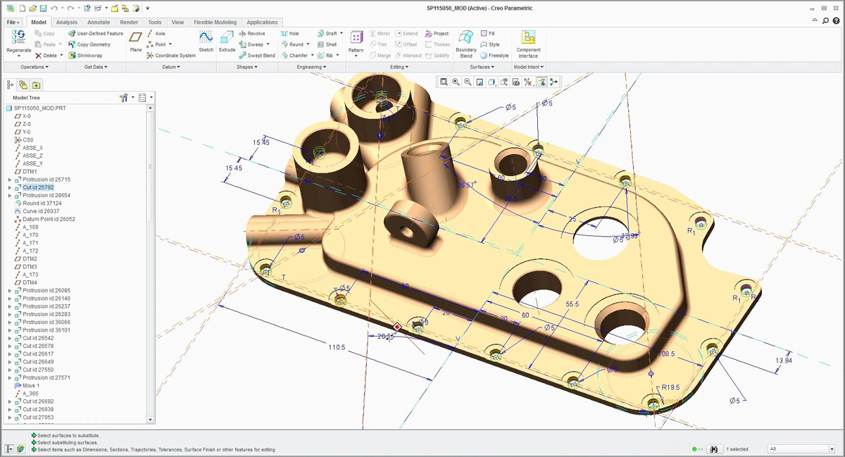 ptc creo flexible modeling extension